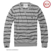 heren abercrombie and fitch v-hals truien gestreept grijs zwart Echt Goedkoop yio98120